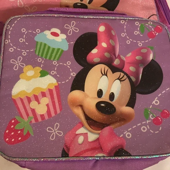 Disney Minnie Mouse School Backpack with matching Lunch Box - Picture 2 of 9